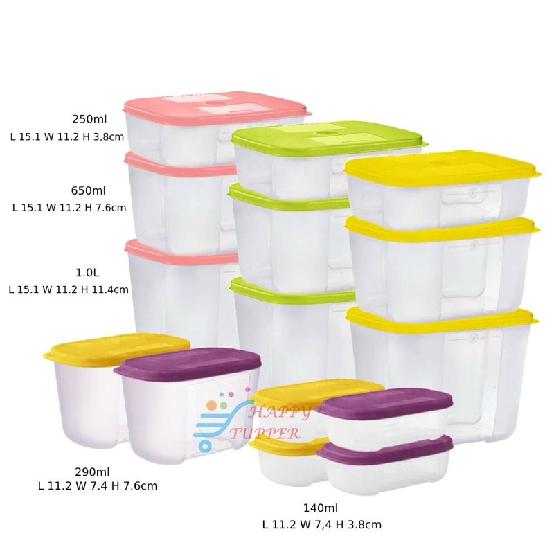 Tupperware Freezermate Junior / Freezermate Medium | Shopee Singapore