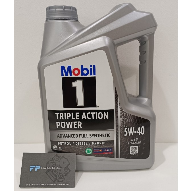 Mobil 1 5W40 Triple Action Power Fully Synthetic Motor Oil 4L (SG ...