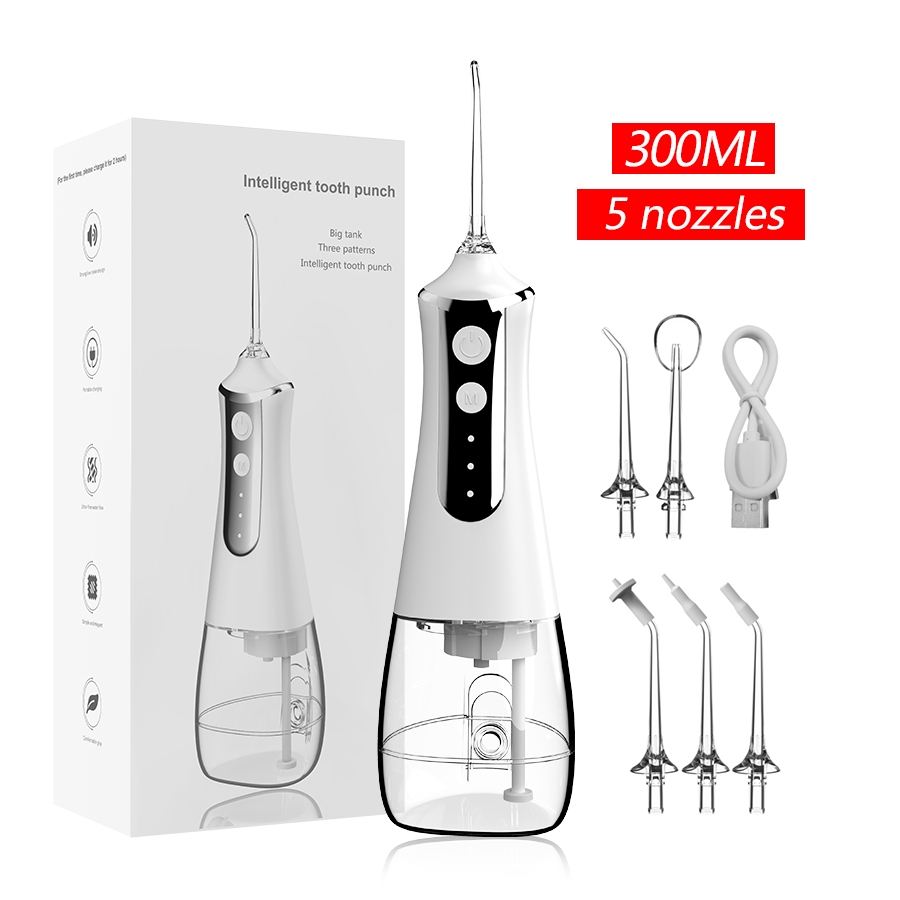 FDA Certified cordless advanced portable Water Flosser 5 Flossing Tips ...