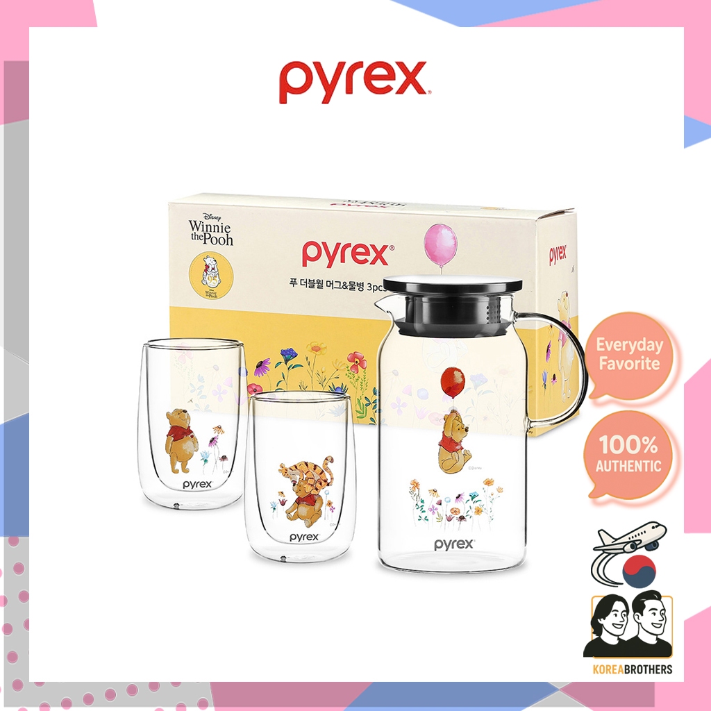 Pyrex / Disney Winnie The Pooh Double Wall Mug 2P & Water Bottle Set ...
