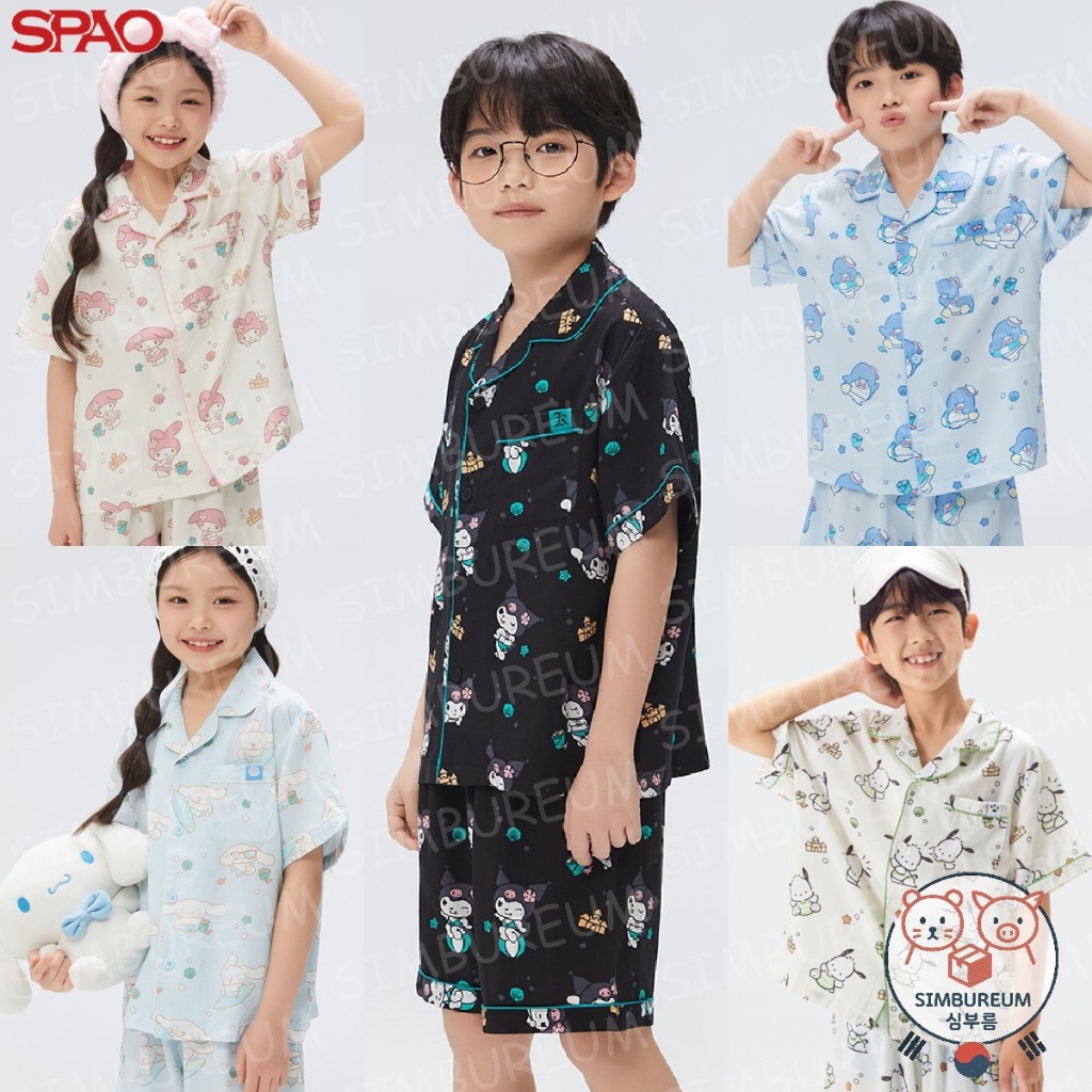 [SPAO] Korea Kids Sanrio Character Summer Short Sleeves Pajamas Set ...