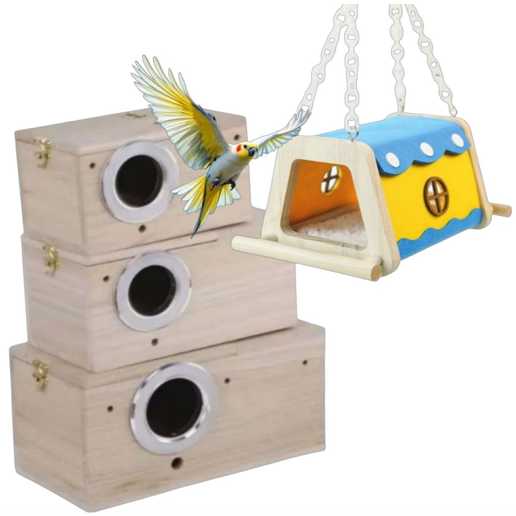 Image showcasing Breeding box. Nest Box for parrot. 4 sizes. Acrylic Nest Box for bird ...