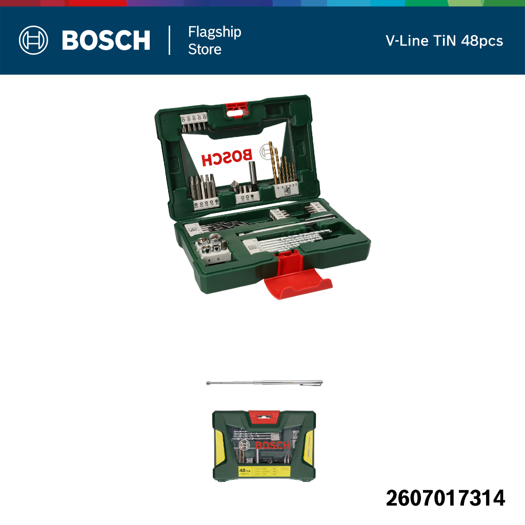 BOSCH 48pcs Vline Drill & Screwdriver Bit Set Shopee Singapore