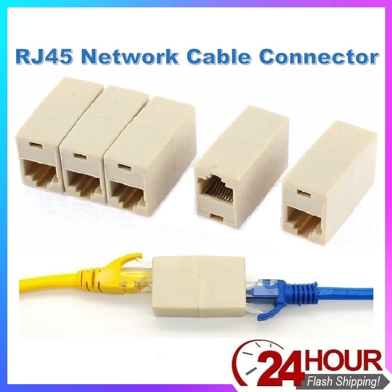 RJ45 Coupler CAT5/CAT6 Ethernet Network Lan Cable Extender Connector ...