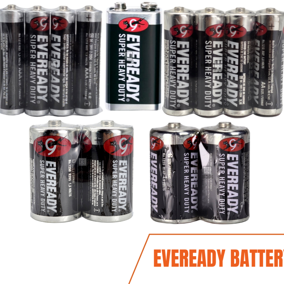 Eveready Super Heavy Duty Aaa Aa D Size C Size 9v Battery 