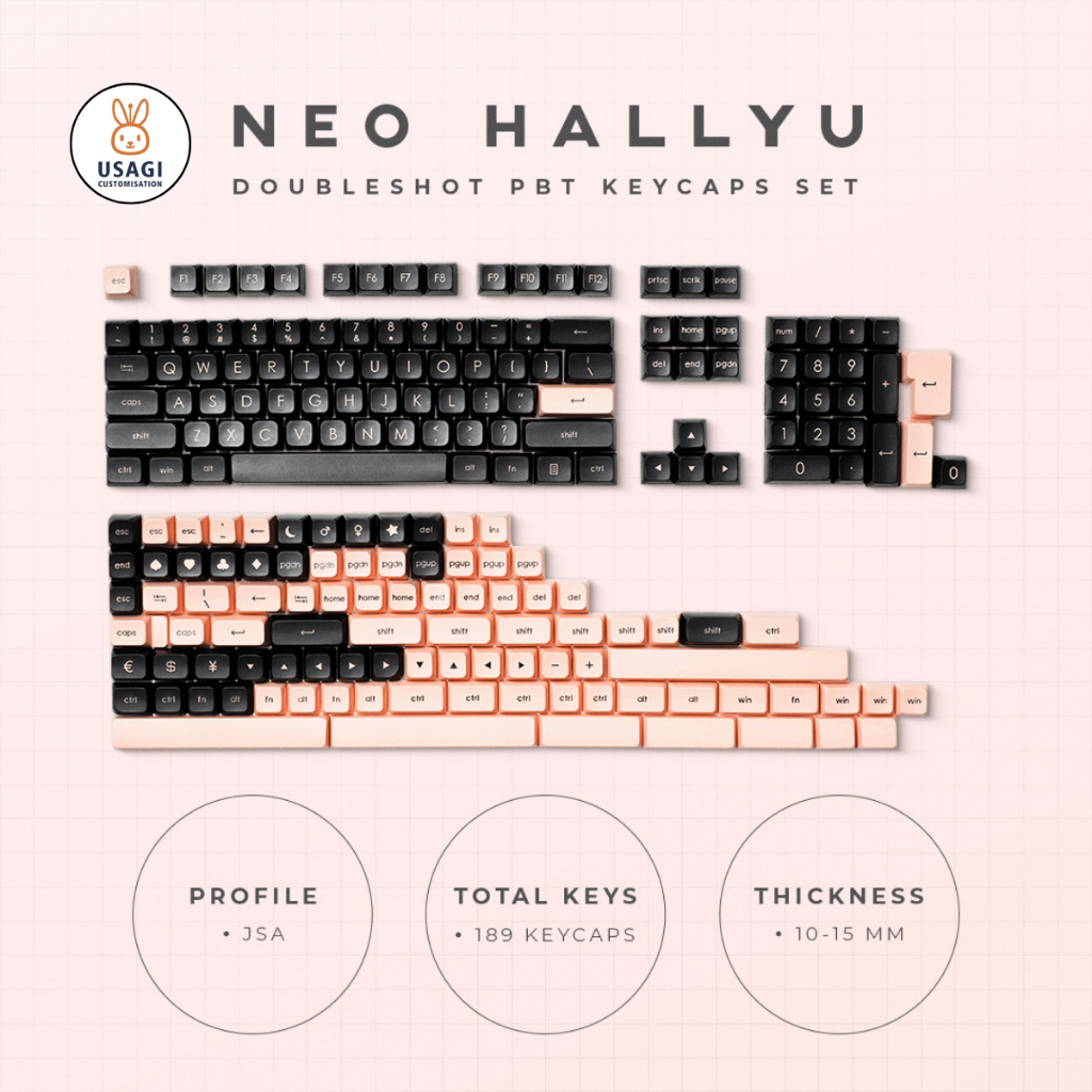 [SG Local Stock] Neo Hallyu Keycaps by Press Play | JSA Profile | PBT ...