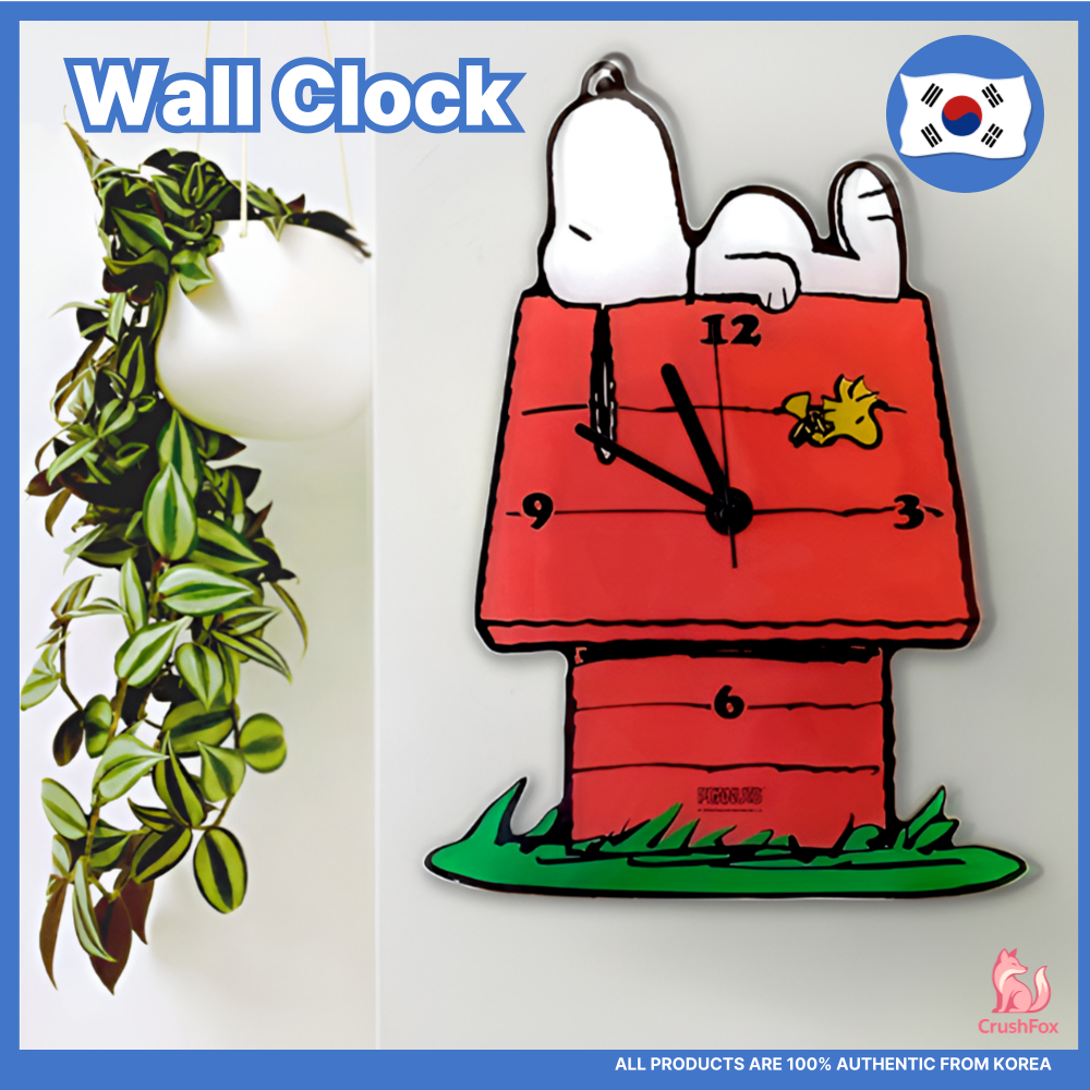 Peanuts Snoopy Acrylic Wall Clock – Silent Movement, Lightweight 283g ...