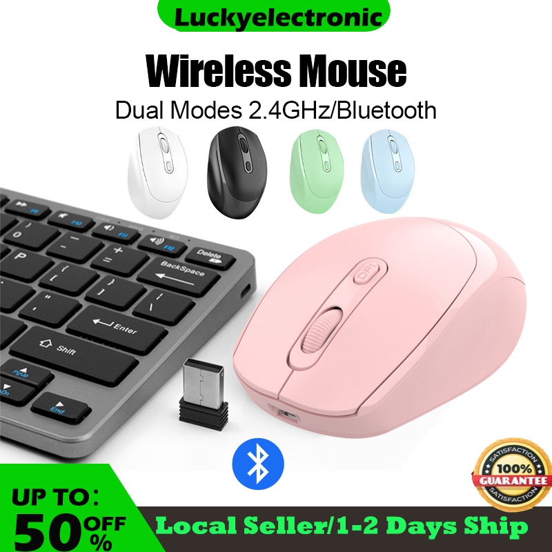 Wireless Mouse 2.4G & Bluetooth Dual Modes Bluetooth Silent ...