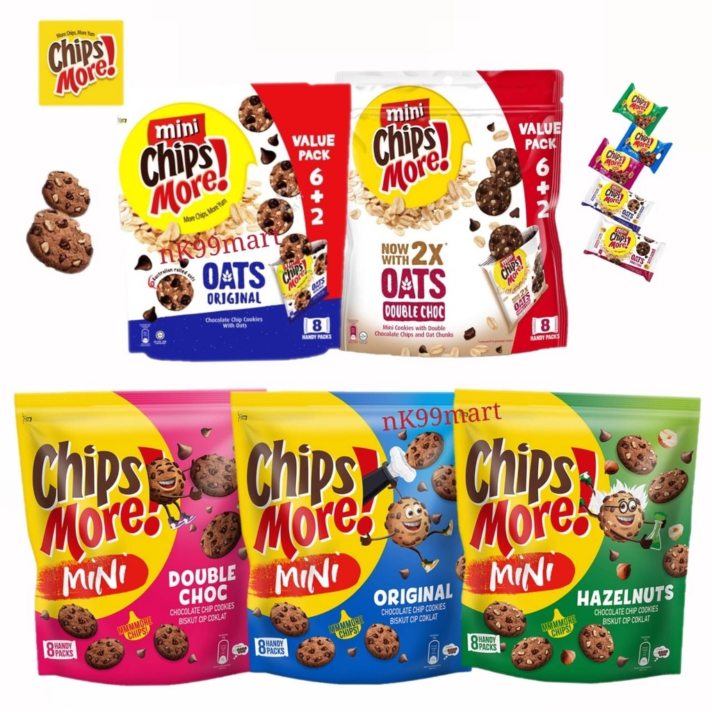 Chipsmore Multipack - Original/Double Chocolate/Hazelnut/Oats Double ...