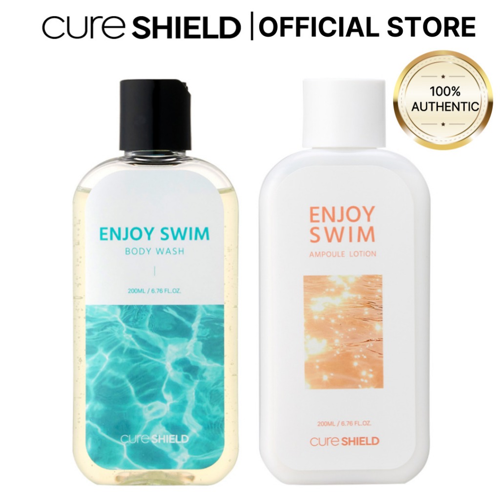 [CURESHIELD] Enjoy Swim Body Wash & Ampoule Body Lotion 200ml*2pcs 4 ...