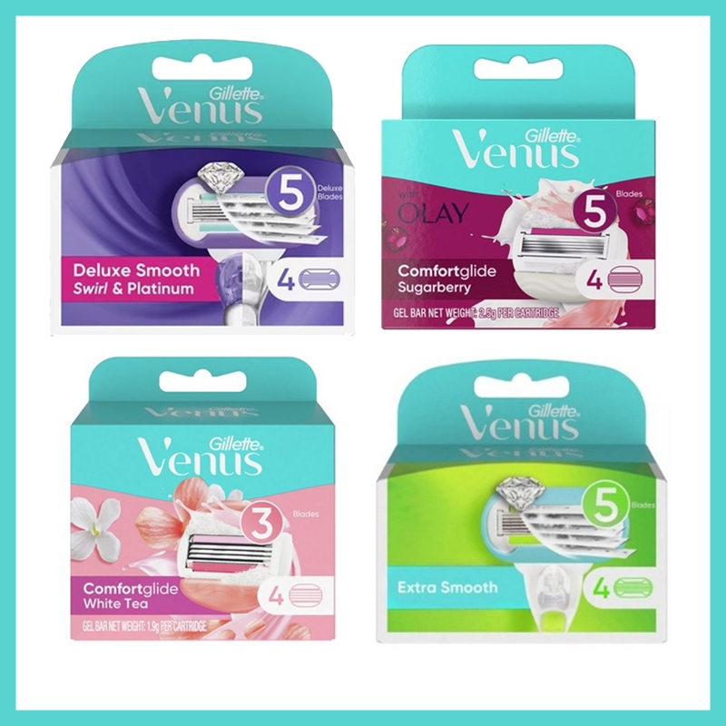 Gillette Venus Refills 4s For Women Razor Blade Cartridges | Deluxe ...