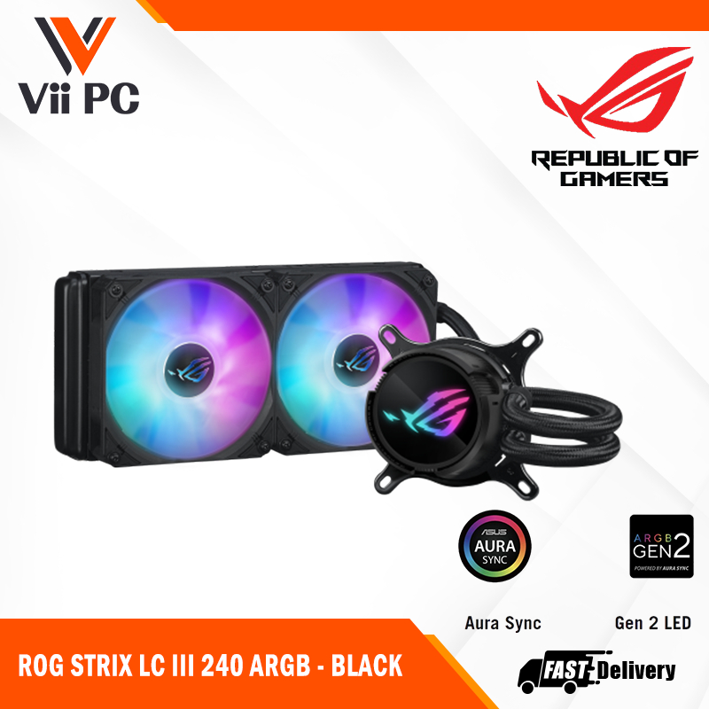 ASUS ROG Strix LC III 240 ARGB All-in-one CPU Liquid Cooler with 360 ...