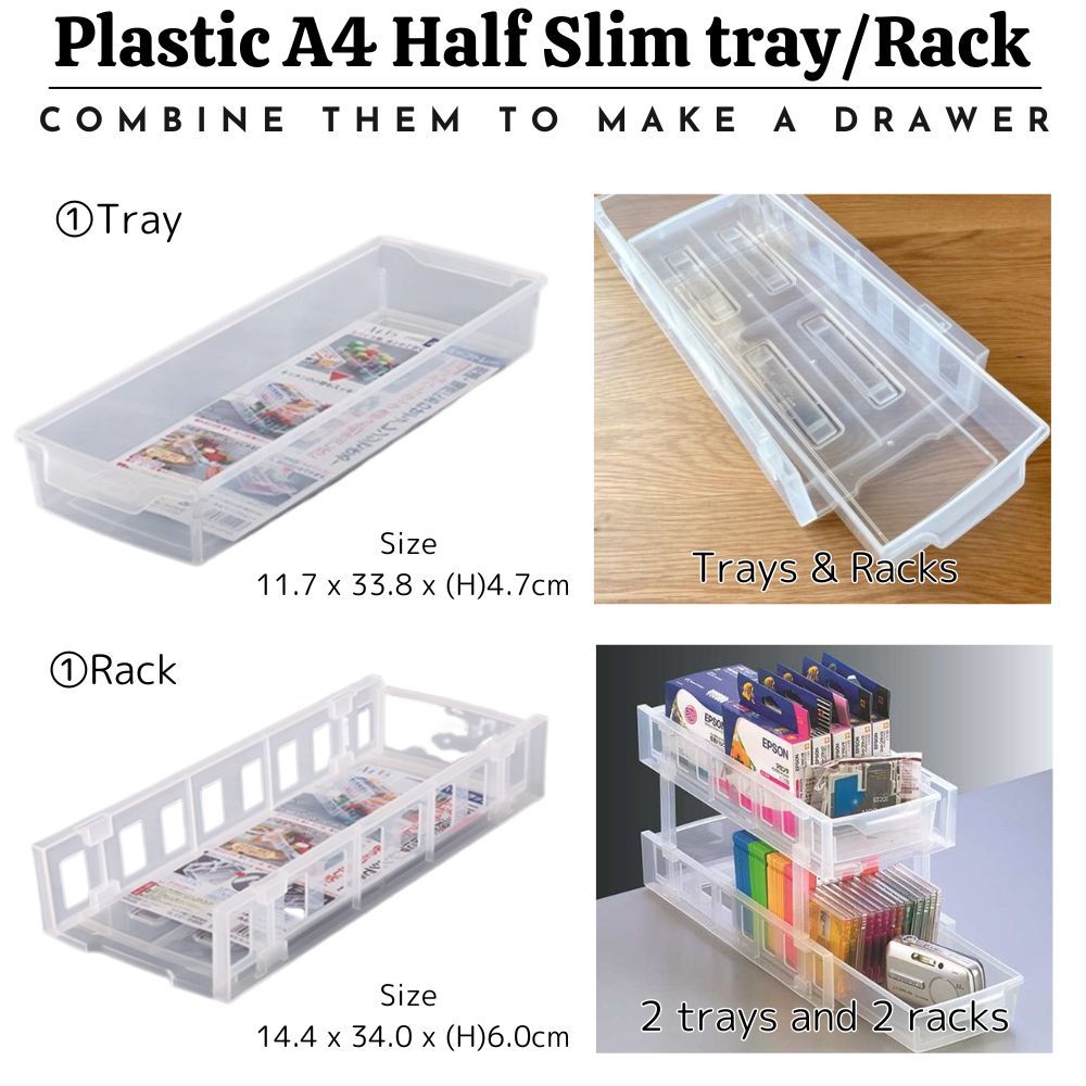 Sanada seiko Plastic A4 Half Slim【 tray /rack 】. Kitchen Organizer ...