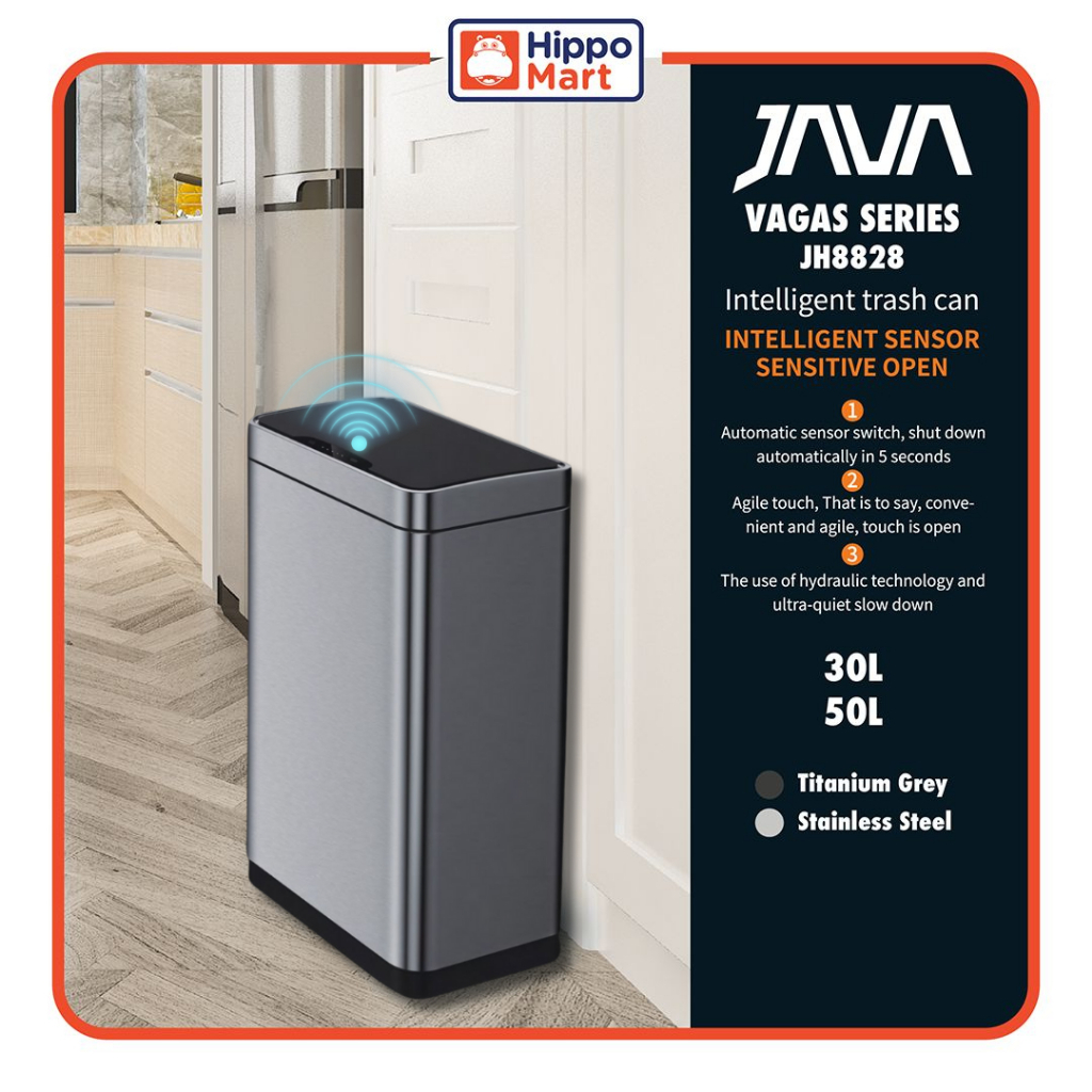 JAVA Dustbin | VEGAS | JH8828 | Sensor Bin | Multiple Sizes | Trash Bin ...