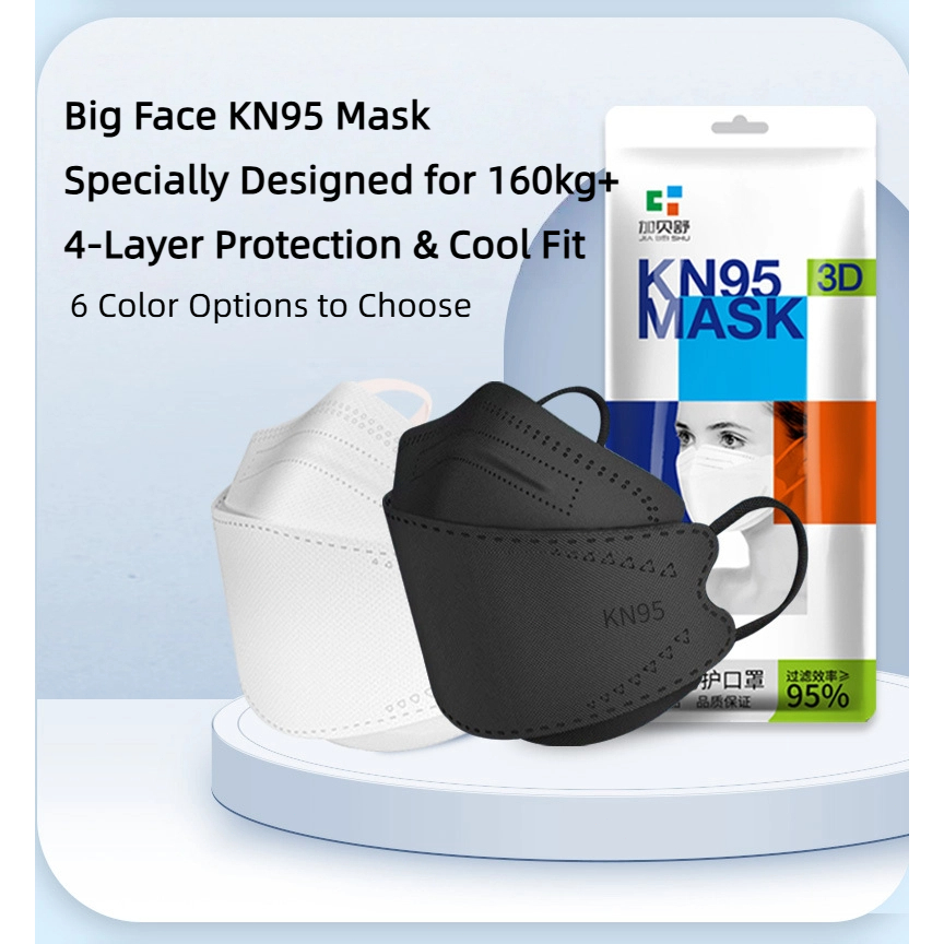 SG Stock KN95 Face Mask for Big Face XL Size | 3D Design | 4-Layer ...