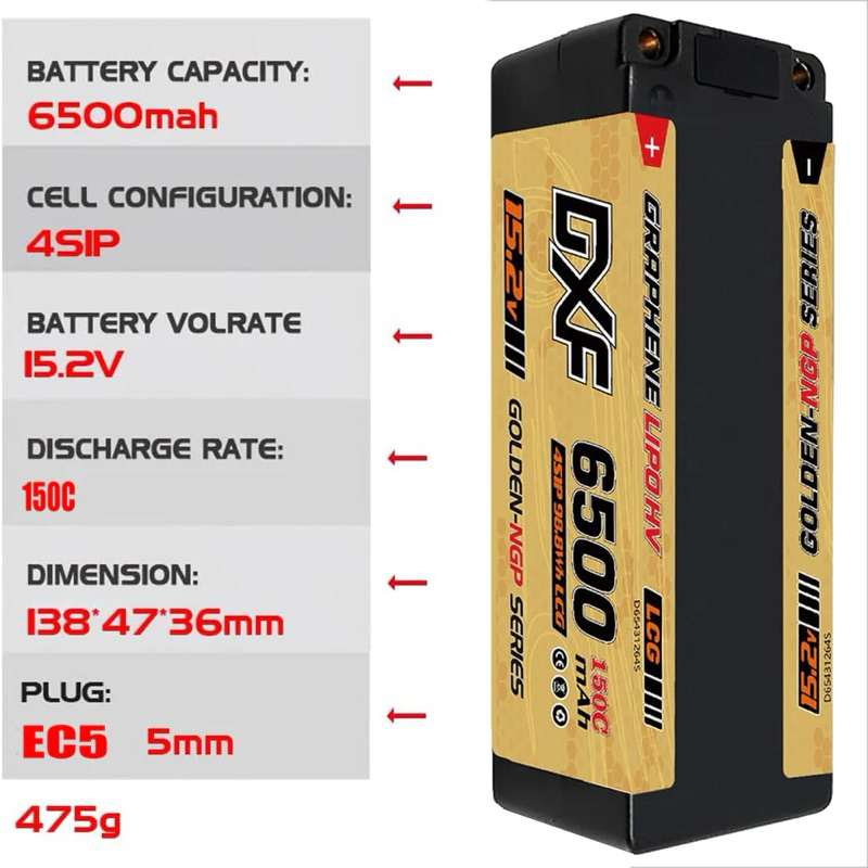 DXF 4S 6500mah 150C Lipo Battery (Competiton Grade) | Shopee Singapore