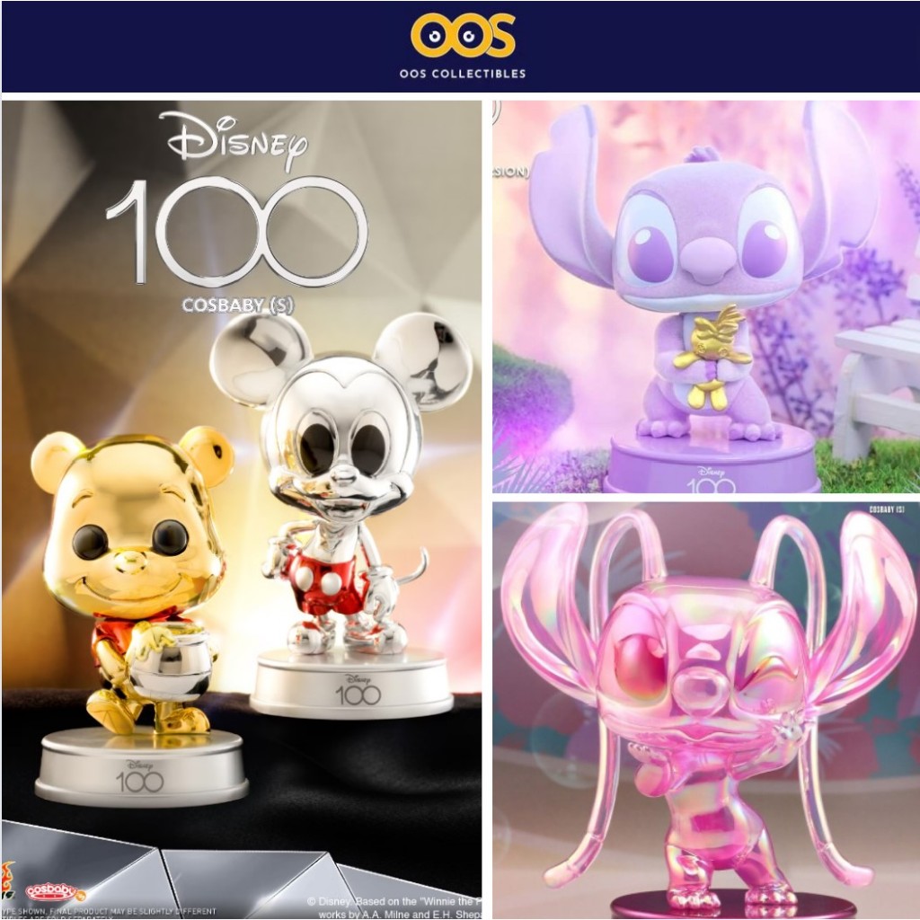 Disney 100: Mickey/Pooh/Stitch/Angel Cosbaby - Mickey with serialised ...