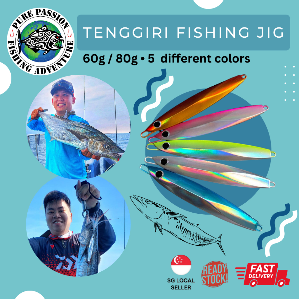 Tenggiri Knife Jig Fast Jig 60g/80g Spanish Mackerel Batang Sedili ...