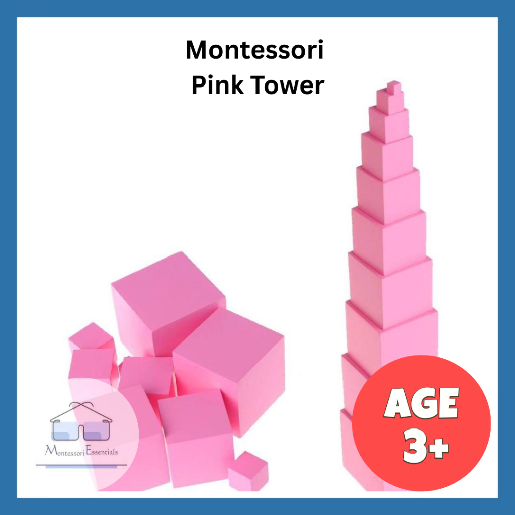Montessori Pink Tower (Classroom Version) - Stacking Blocks Children ...