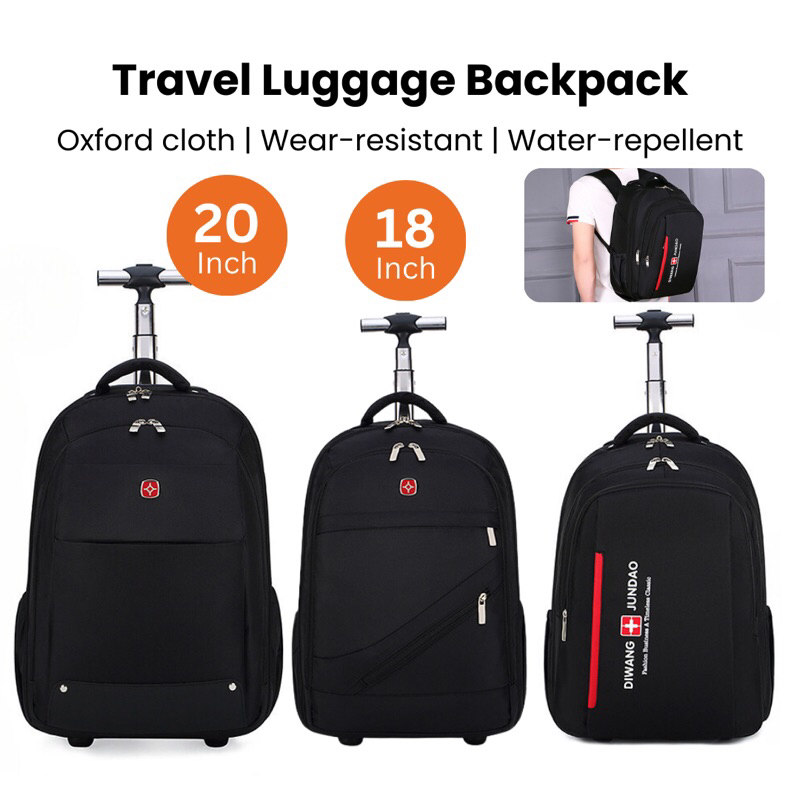 Trolley Bag Portable Travel Luggage Multi functional Backpack Shopee Singapore