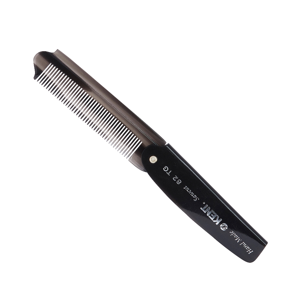 Kent Brushes A82TG Graphite Edition – Handmade 90mm Men's Folding Comb ...