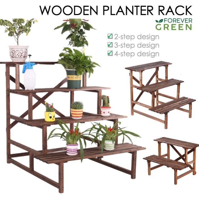 Wooden Plant Rack / Planter Rack / Outdoor Planter / Plant Organizers ...
