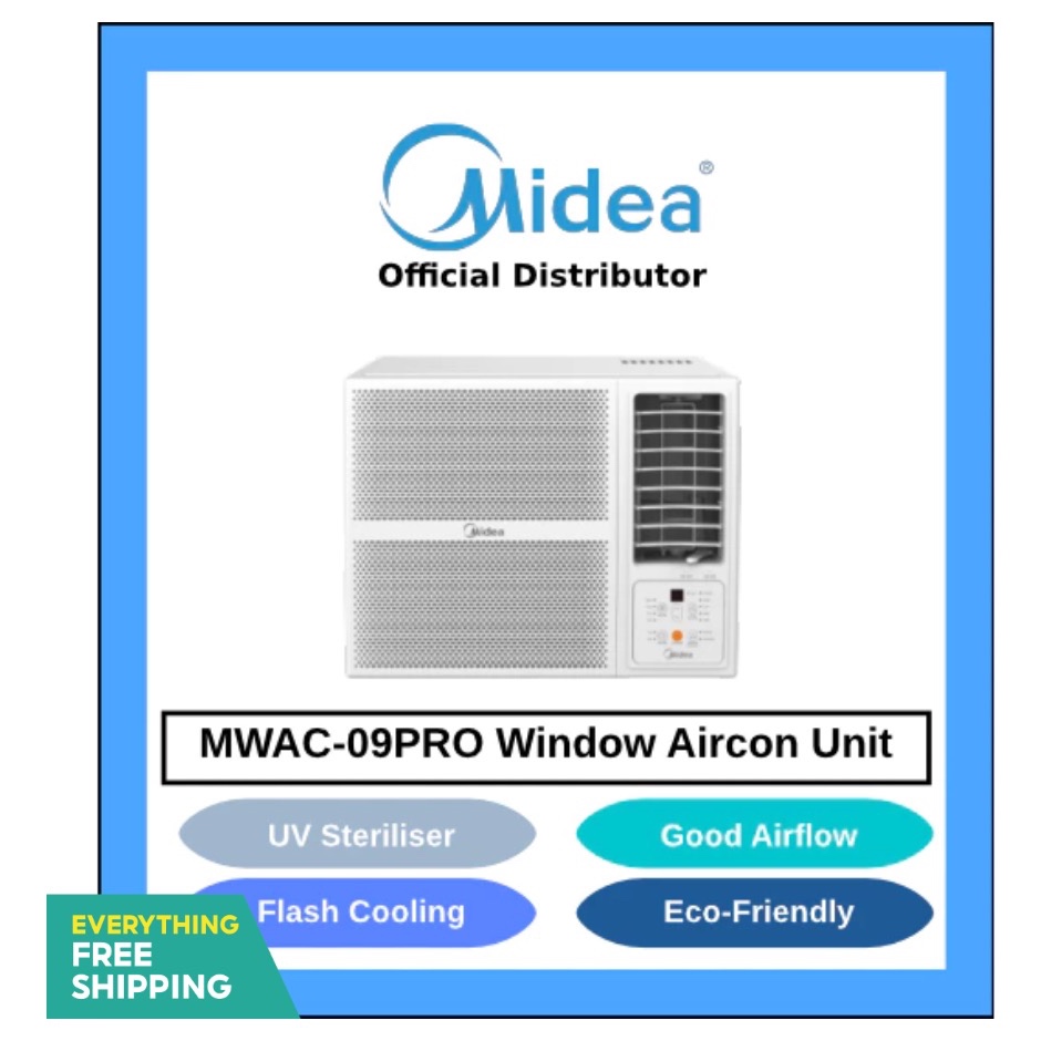 Midea [MWAC-09/12/14PRO] Window Aircon Unit | Shopee Singapore