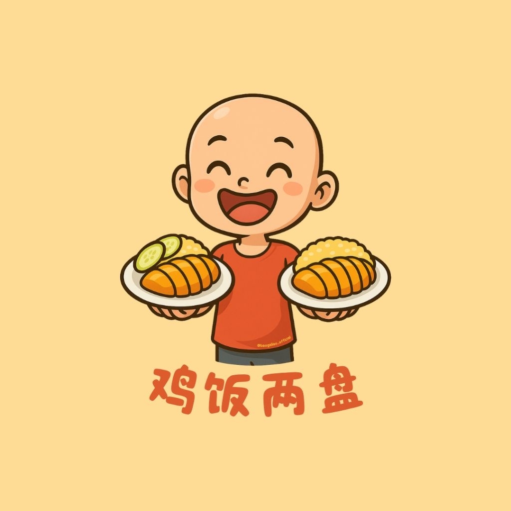 Sticker - 2 plates chicken rice (Waterproof) | Shopee Singapore