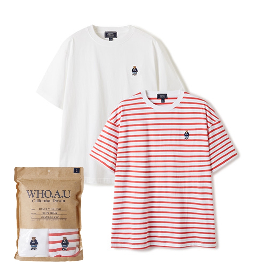 【WHO.A.U】Steve Multi Stripe T-Shirt[B] Steve Multi Stripe T-Shirt[B] - 후아유닷컴