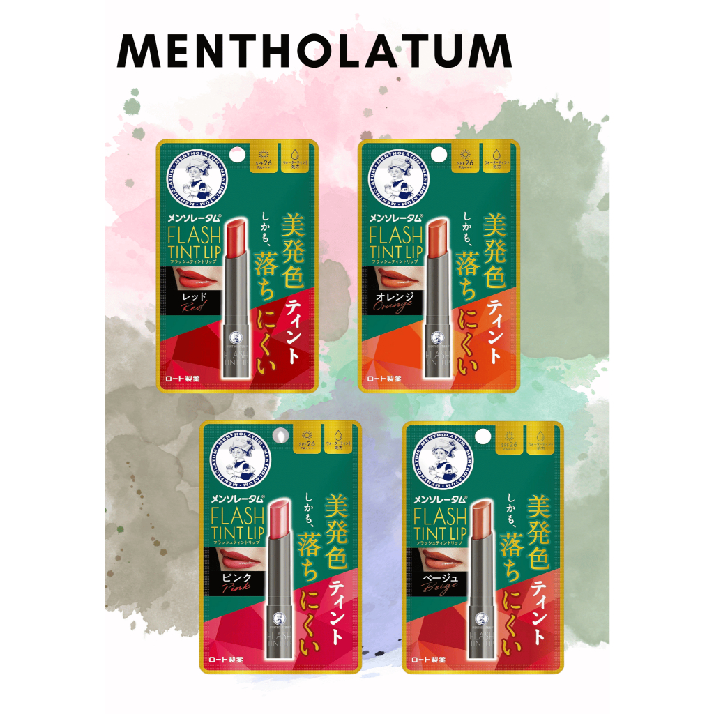 Mentholatum Lip Mentholatum Flash Tint Lip Red 2g (Contains 6 types of ...