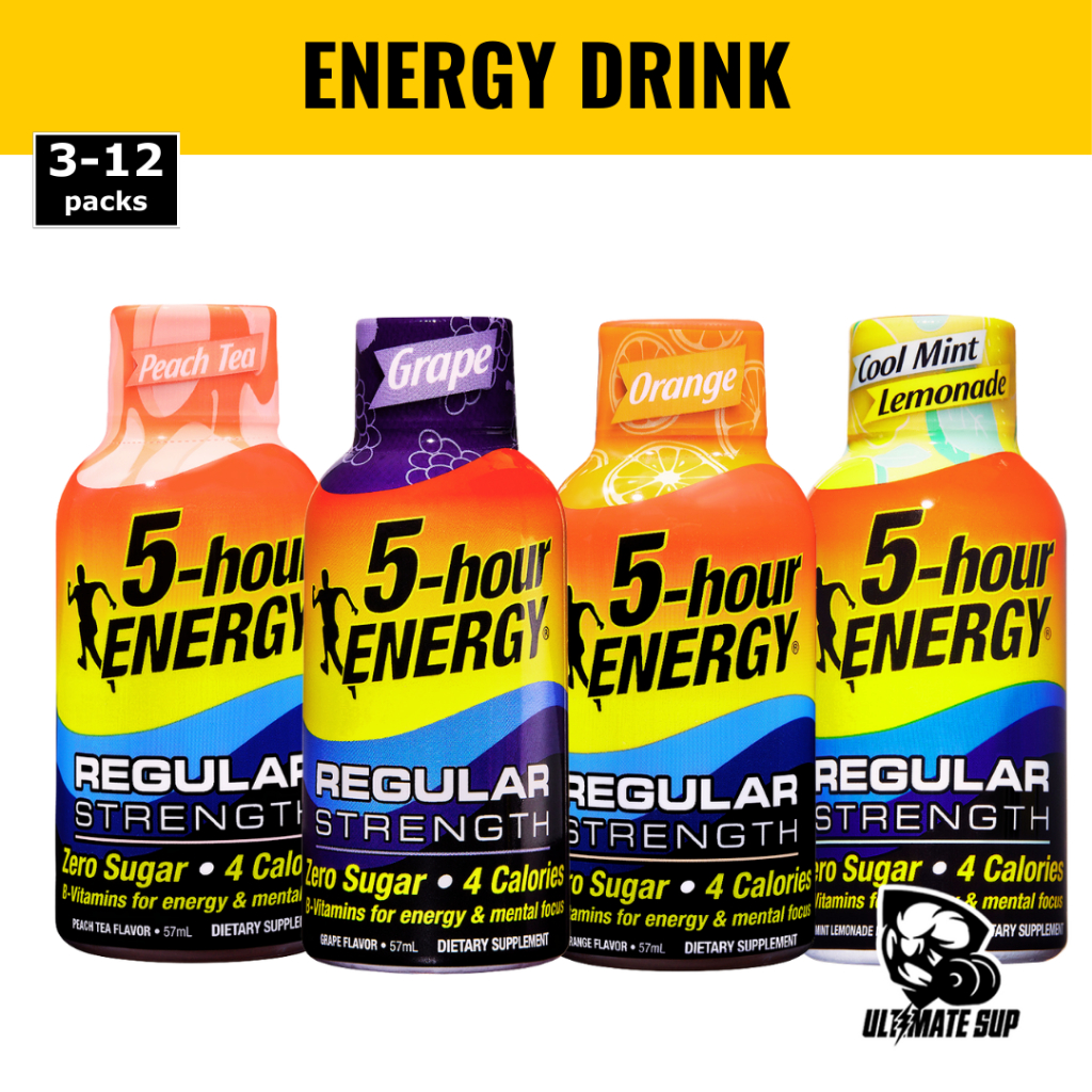 5Hour Energy, Energy Shot, 200mg Caffeine, Preworkout, Sugar free