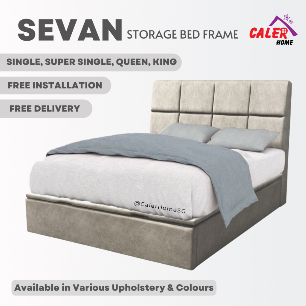 Sevan Storage Bed Frame (PetFriendly Option) Shopee Singapore