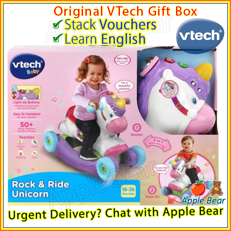 VTech Gallop Rock Learning Pony Original Gift Box Educational Phonics Horse Ride AppleBear Shopee Singapore