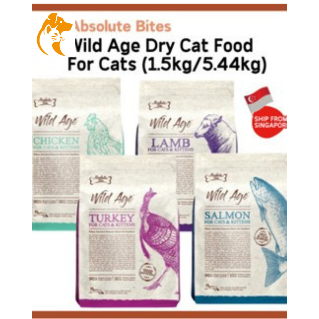 Absolute Bites Wild Age Dry Cat Food For Cats (1.5kg/5.44kg) | Shopee ...