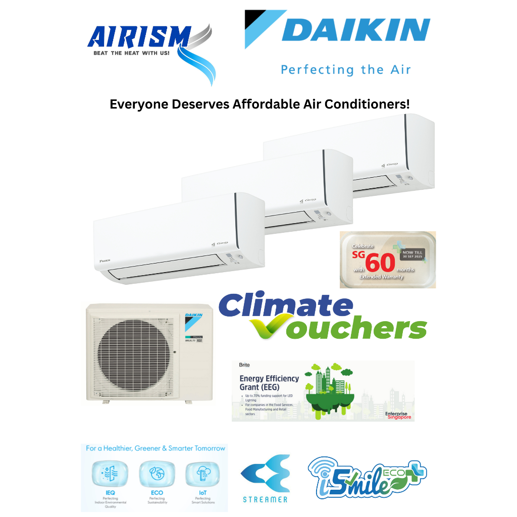 [NEW] DAIKIN SYSTEM 3 iSmileEco+ AIRCON (5 TICKS) CLIMATE VOUCHER & EEG ...