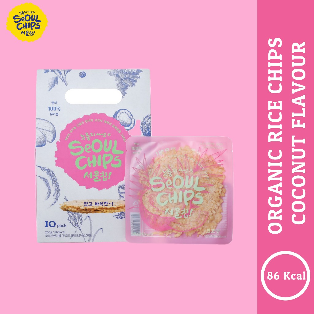 [SEOULCHIPS] Korean Snack - Organic & Coconut Flavored Rice Chips 200g ...
