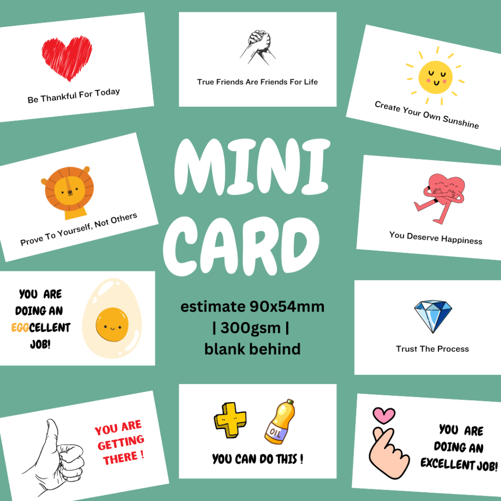 [SG SELLER] Mini Size Cards / Motivational / Positive / Quotes Card ...
