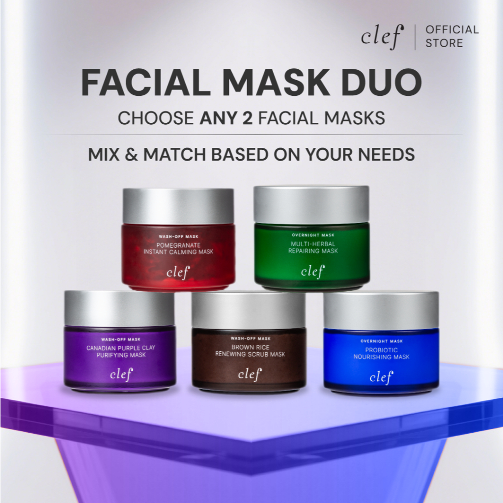 [MIX & MATCH] CLEF Wash-Off Masks | Calming Mask | Purifying Mask ...