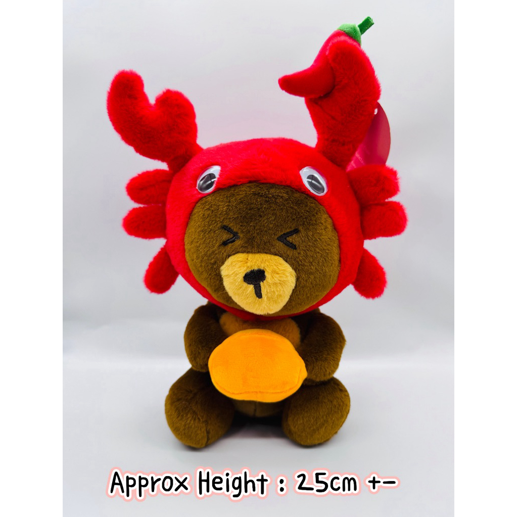 SG60 Funclaw Bear Plush Merlion Chilli Crab Curry Puff Ang Ku Kueh
