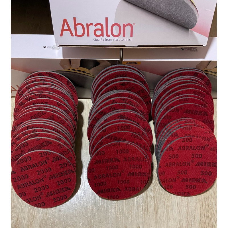 Mirka / Abralon 6 Inch Sanding Pads – 1000 Grit, 20 Pack – Gray/Red, Free Shipping 5 thumbnail image