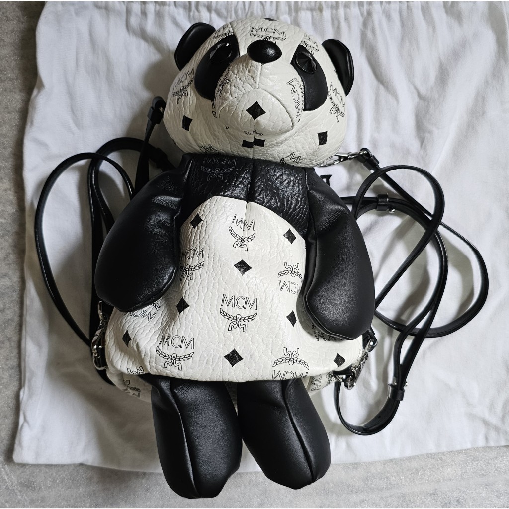 Authentic RARE MCM Panda Doll Crossbody Sling Backpack Bag Shopee Singapore