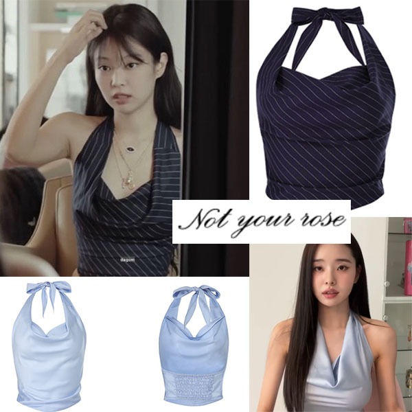 Genuine Product from korea / BLACKPINK Jennie silky draping halter