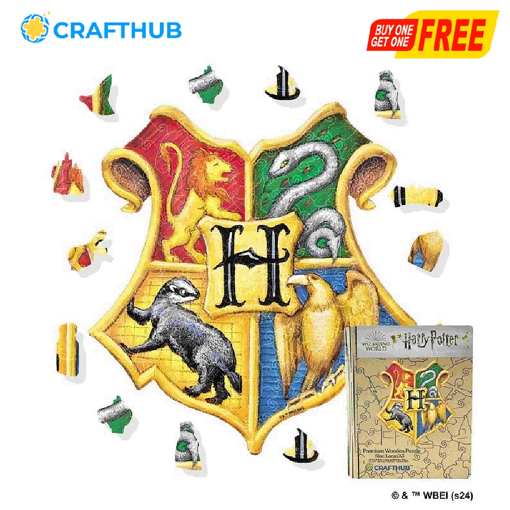 Buy 1 Get 1 Free | Crafthub Harry Potter - Hogwarts Crests Wooden ...