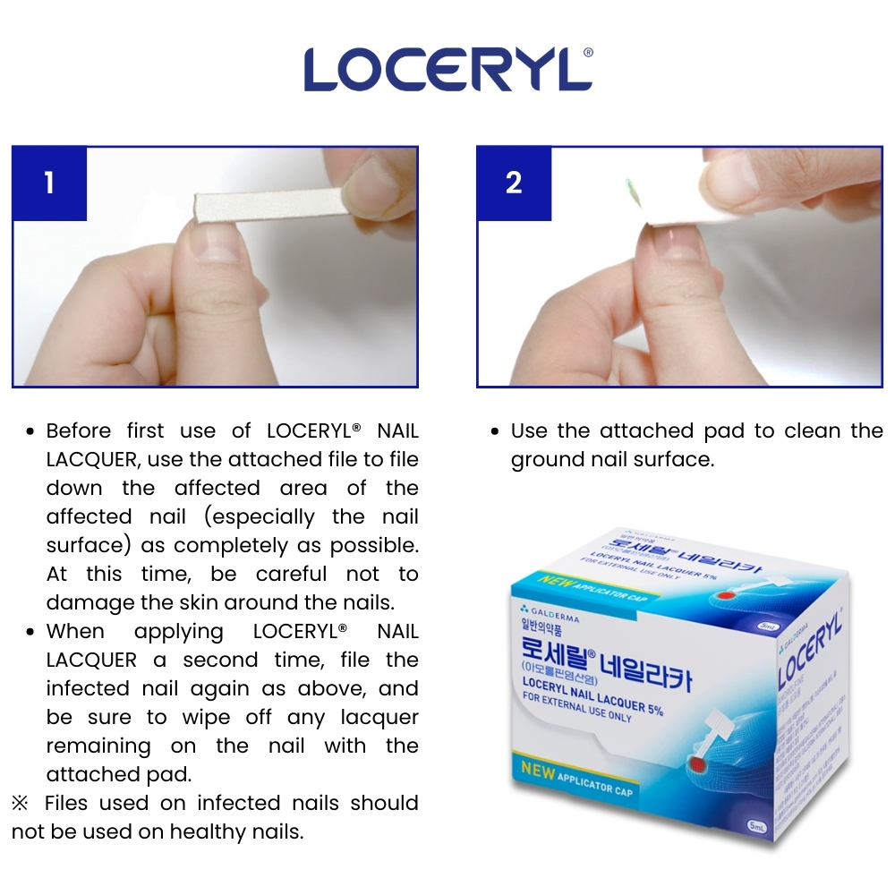 LOCERYL Nail Care Solution 3mL | Nail Surface Clean & Protection ...