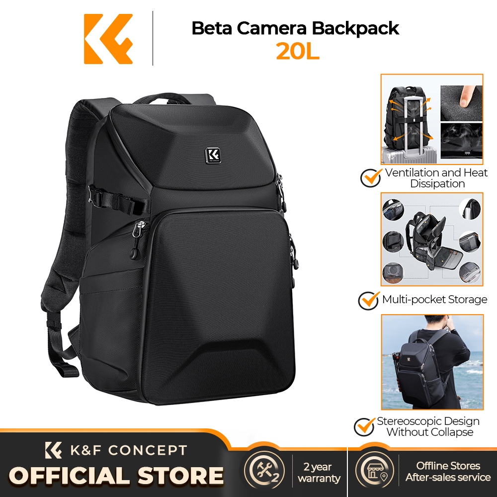 K&F Concept 20L Hard Shell Camera Backpack -Breathable Business Bag ...