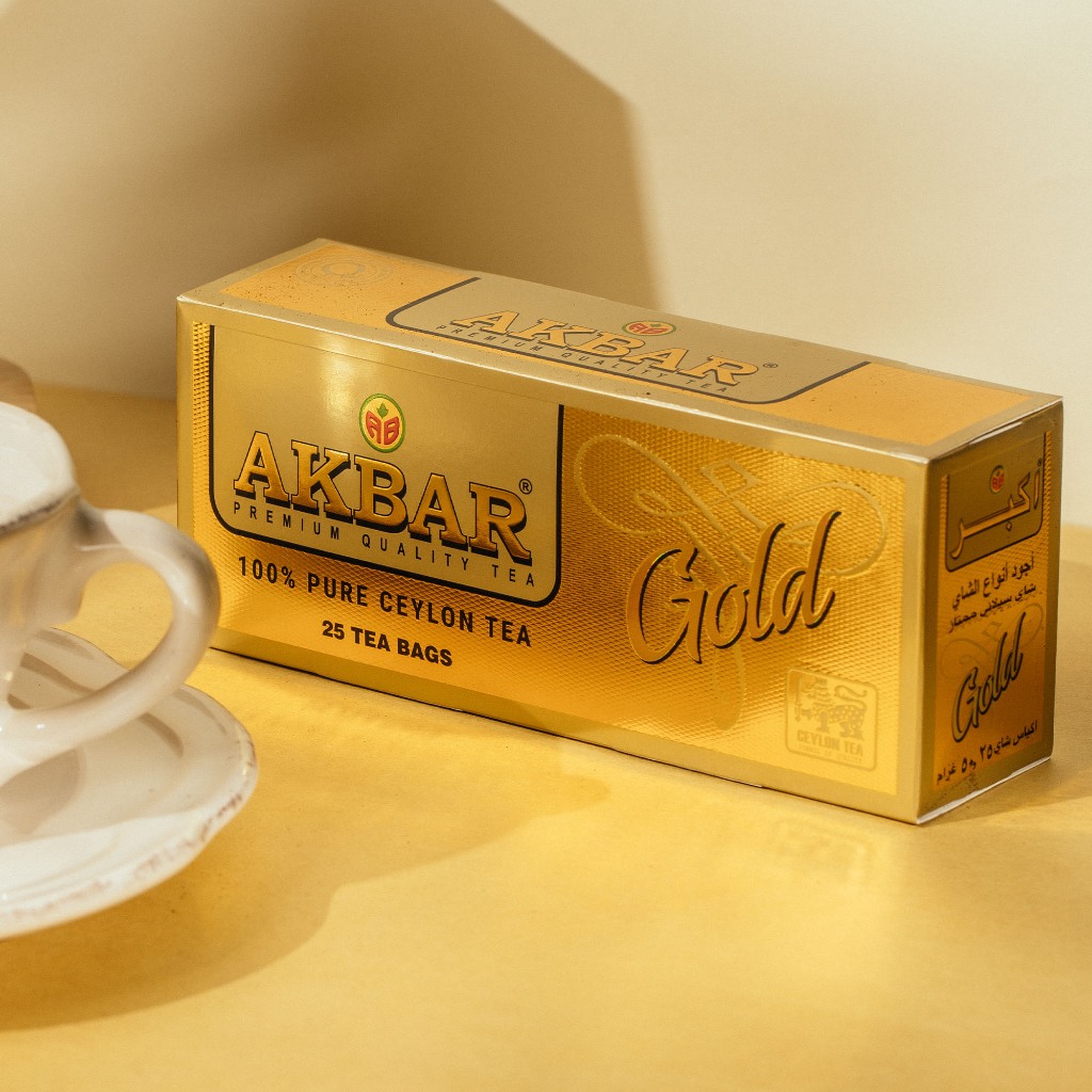 Akbar Premium Ceylon Tea Gold Tea (25 Teabags, Strings & Tags) | Shopee ...