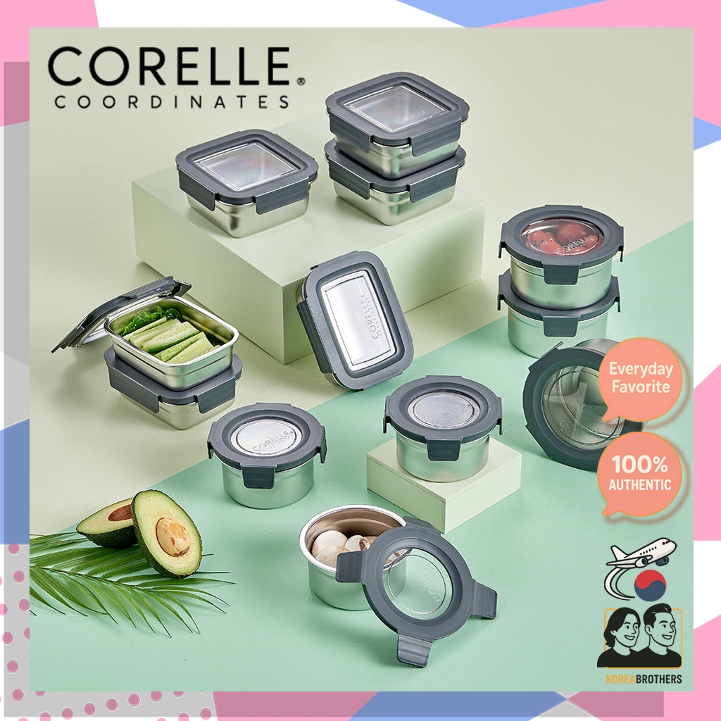 CORELLE / Coordinates Stainless Steel Airtight Container | Shopee Singapore