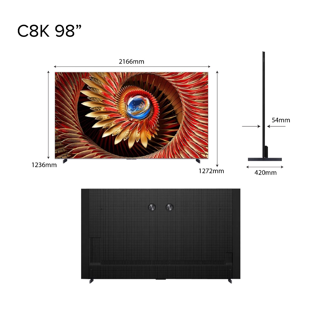 NEW | TCL C8K Premium QD-Mini LED 4k TV | 65 75 85 98 inch | HDR