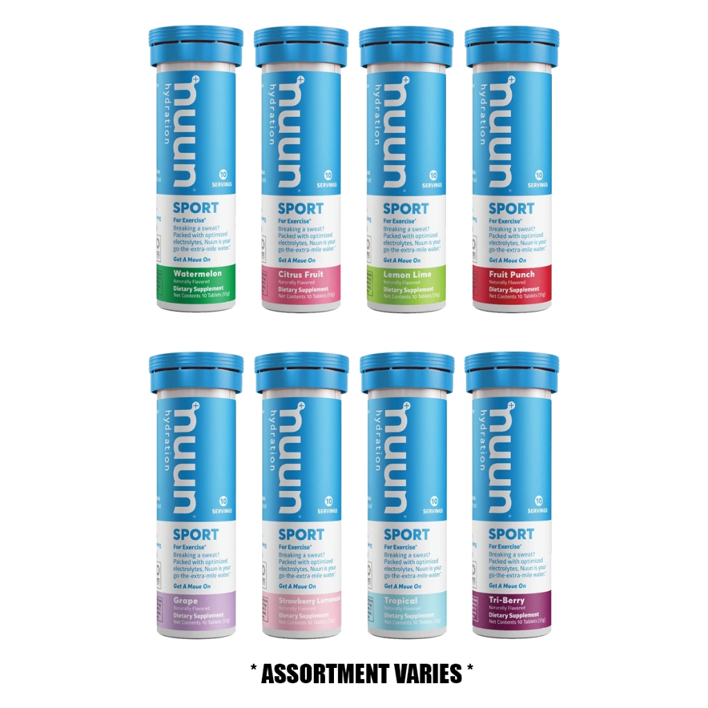 Nuun Active Hydration Electrolyte Enhanced Drink Tablets 8 Tubes ...