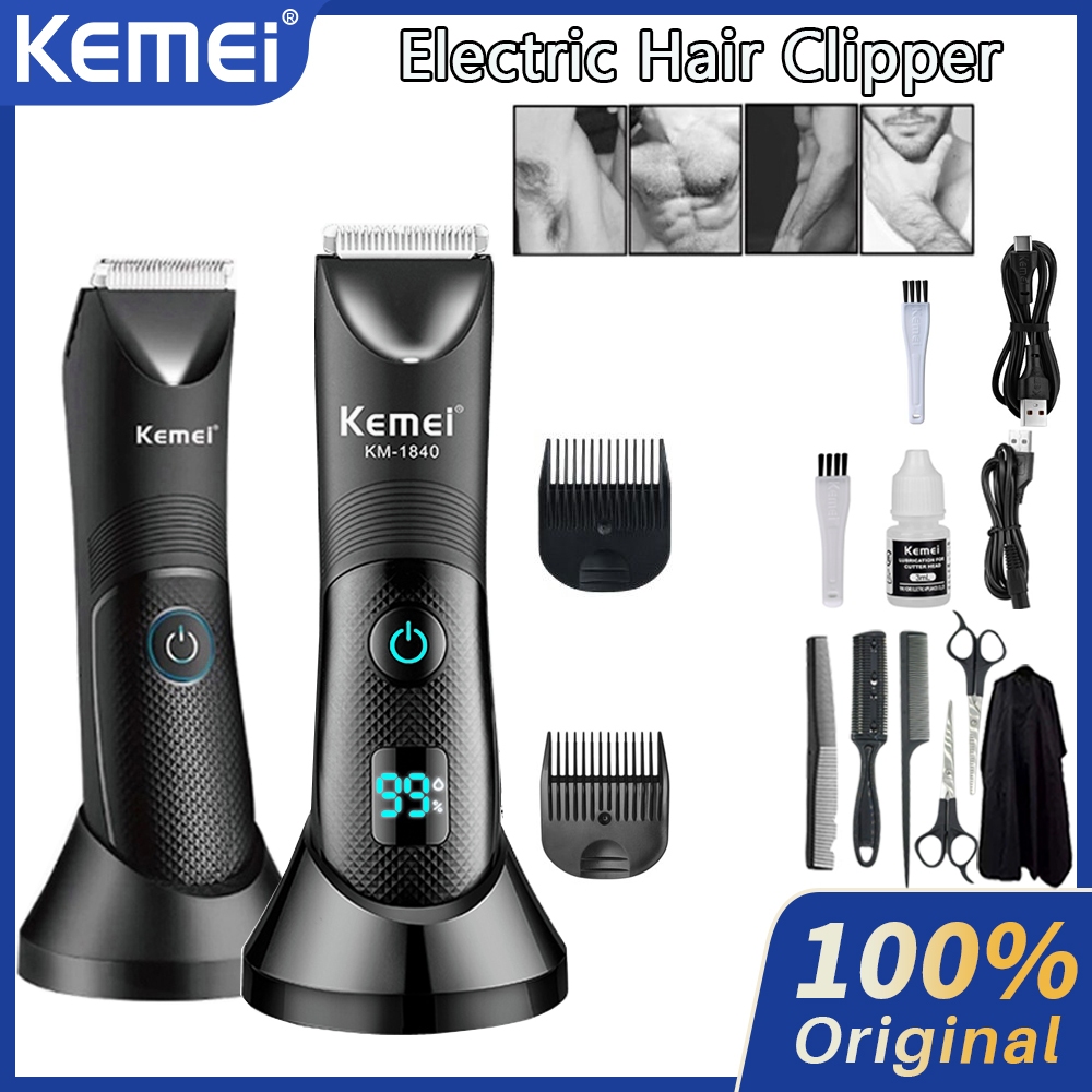Kemei Groin Area Hair Trimmer Blade Body Trimmer for Men Waterproof Wet